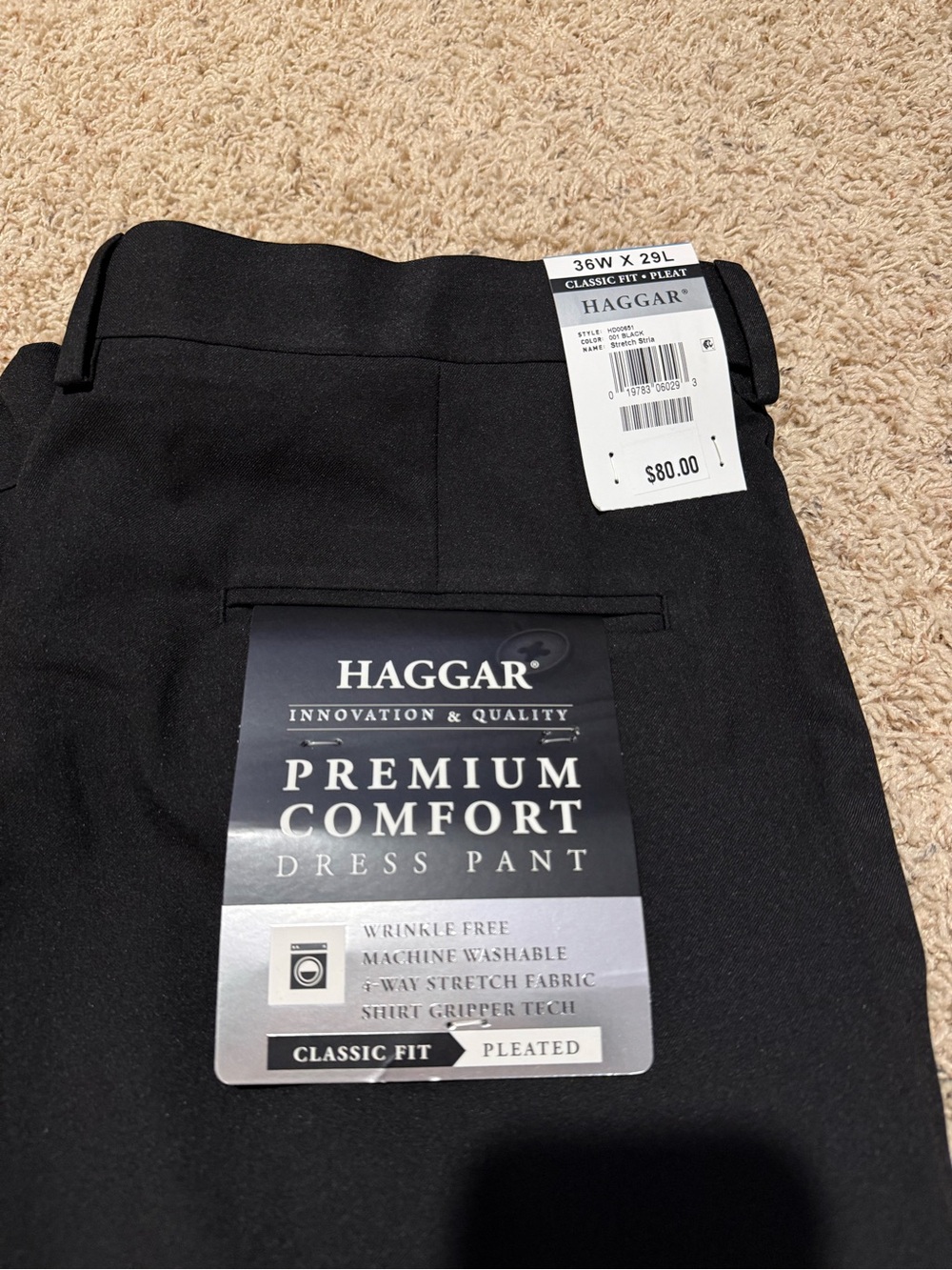Haggar Black Premium Comfort Dress Pants